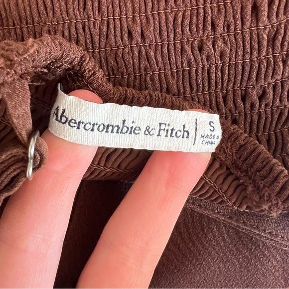 Abercrombie Sweetheart Neckline Corset Tank Top Chocolate Brown - Picture 5 of 6